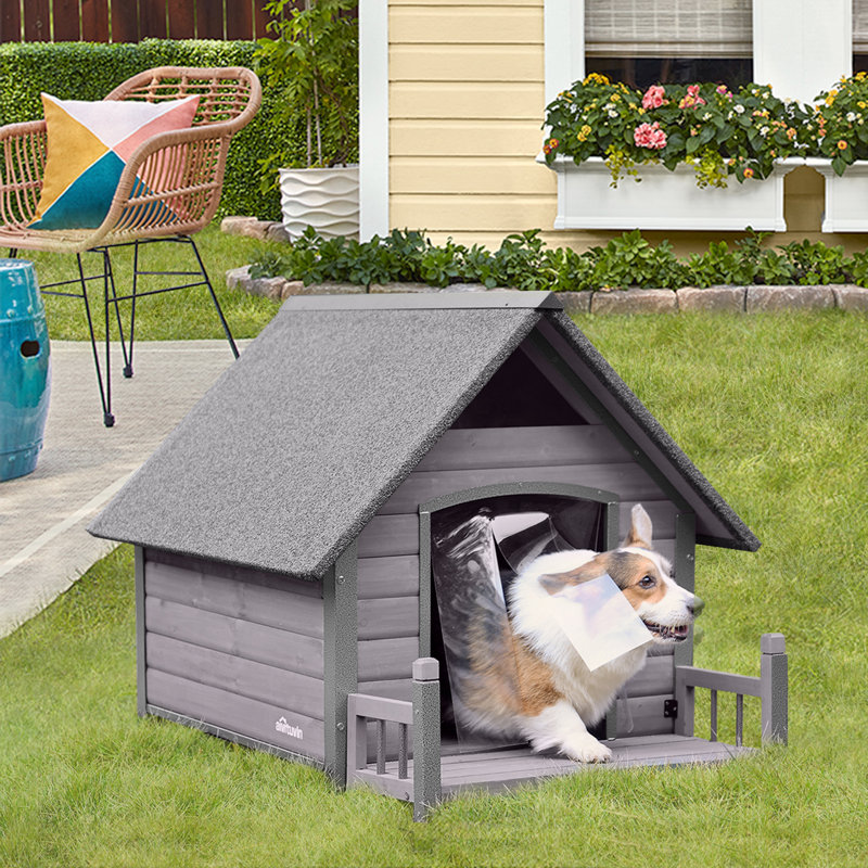 Aivituvin Outdoor Dog House, Waterproof Puppy Shelter Indoor Doghouse